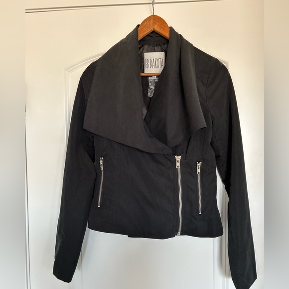 BB Dakota black lined lightweight Moto Jacket - Picture 2 of 6